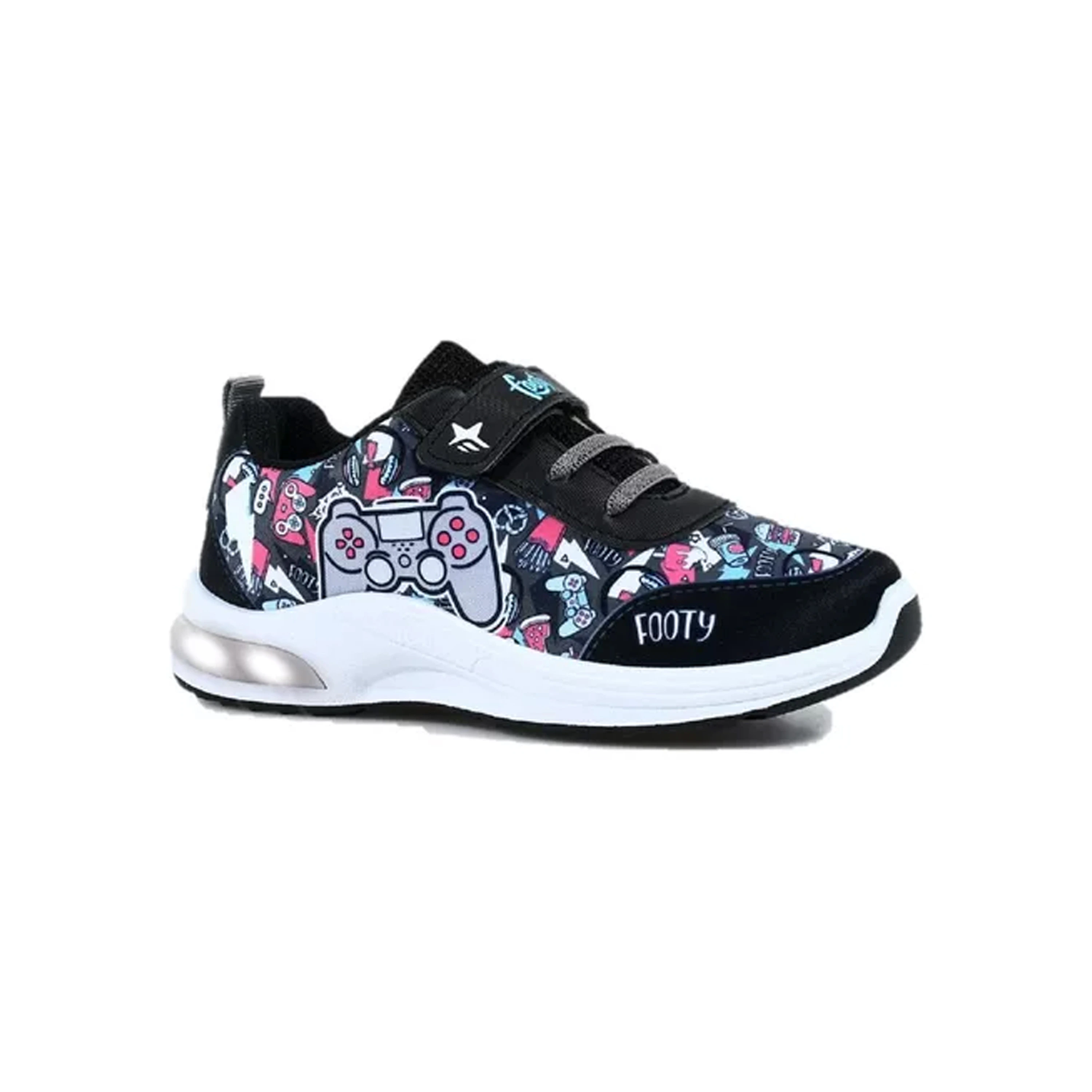 ZAPATILLA C/ABROJO Y LUZ FOOTY POP0474