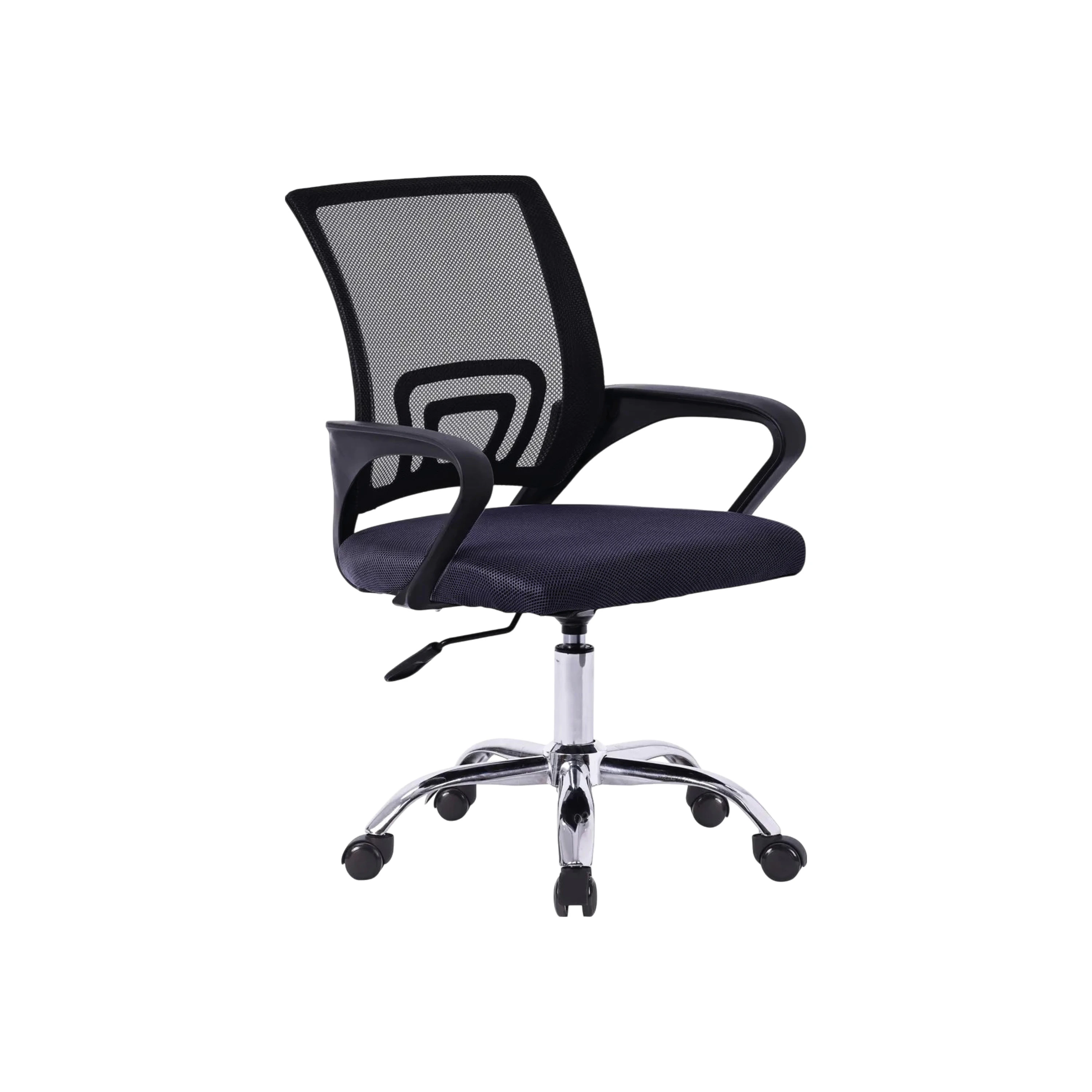 SILLA C/RUEDA PATA CROMADA OF-2235